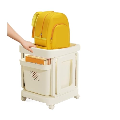 Armario Archivador Estante de almacenamiento de archivos, estante de almacenamiento de datos con carrito móvil, estantería multicapa debajo de la mesa de la mochila escolar en casa Armario Oficina