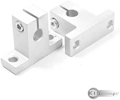 3DInnovations SK8 8mm Bore Linear Rail Shaft Optical Axis Clamping Guide End Support for XYZ Axis (Quantity: 2 pcs)