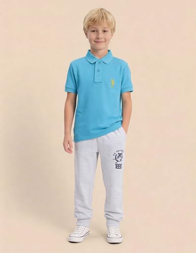 Image of U.S. Polo ASSN. Kids Polo T Shirt for Boys - 100% Cotton, Embroidered Logo, Kids Polo T Shirt for Boys