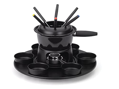 Conjunto para Fondue Forma Inox Lugano Carroussel Preto - 18 peças