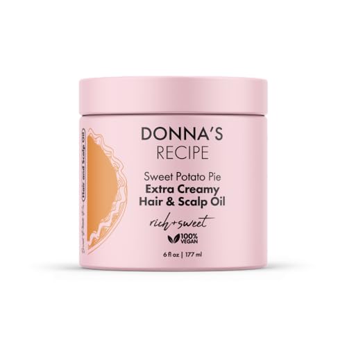 Donna's Recipe by Tabitha Brown Sweet Potato Pie Hair & Scalp Oil – Lightweight, Moisture-Rich, Soothing scalp care with Vanilla & Cinnamon (6 oz)