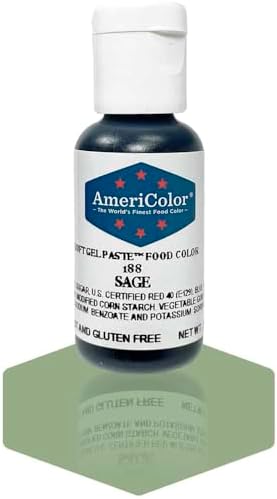 AmeriColor, Sage, 0.75 Ounce Bottle, Soft Gel Paste Food Color