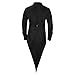 Mens Vintage Tailcoat Jacket Fancy Cool Cosplay Costume Robe Long-Sleeved Costume Cosplay Swallow-Tailed Coat Tuxedo Black