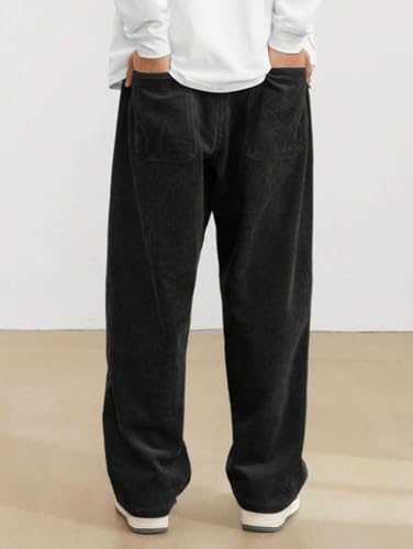 Image of ZAFUL Men's Corduroy Straight Leg Loose Fit Casual Pants