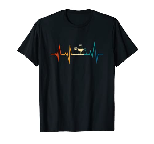 Ecg Heartbeat Grill Master Bbq Barbacoa Grilling Party Steak Camiseta