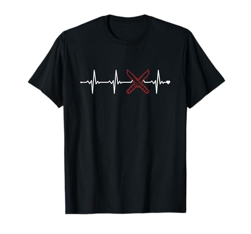 Recolector de cuchillos Heartbeat Restoration Lover Knife Collecting Camiseta