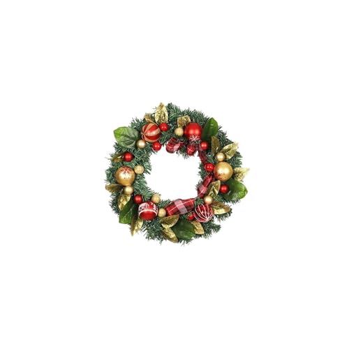 Couronne de Noël suspendue à la porte avec fixation extérieure durable