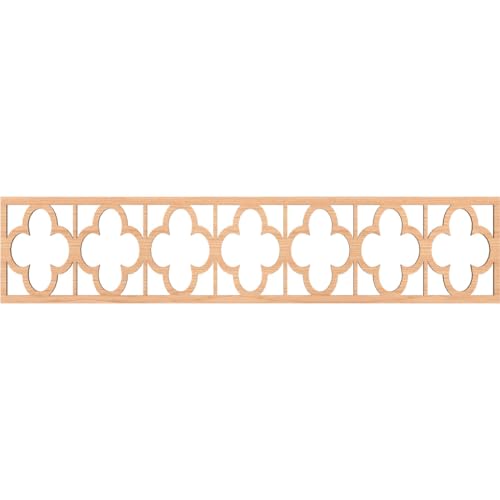 46 3/4"W x 10"H x 1/4"T Woodall Fretwork Moulding, Hickory