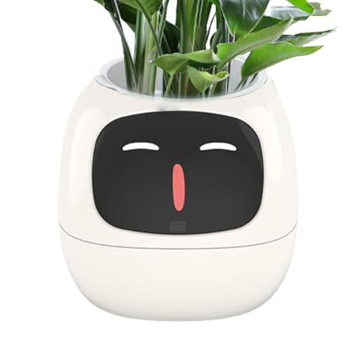Dtaigou Smart Planter Pot - Smart Pet Planter | Adorable Plant Companion with Rich Gesture Interaction, Plant Robot, Make Raising Plants Easy and Fun