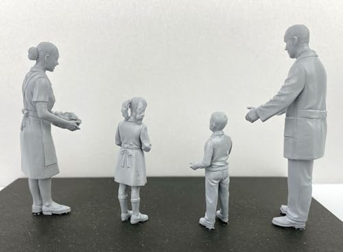 Eerel HE82758 Modelos Plásticos 1/24 Familia Ciudad 4 Figuras miniatura 4
