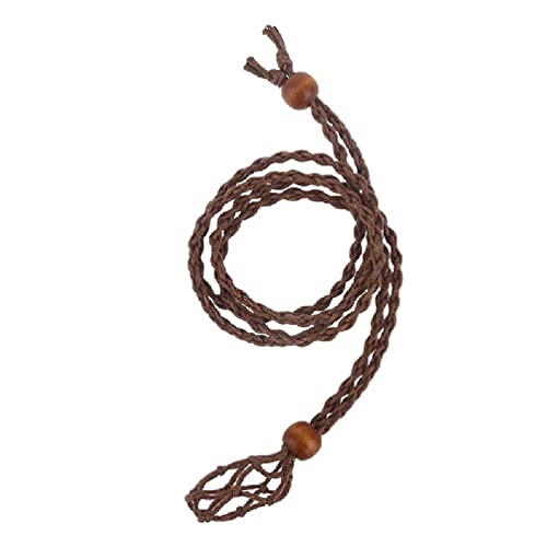 HeroNeo Necklace Rope Empty Stone Stand, Crystal Necklace Rope, Raw Quartz Necklace Rope, Pendant Stone Stand, Adjustable Necklace Stand, Pendant Necklace Cage Rope Necklace
