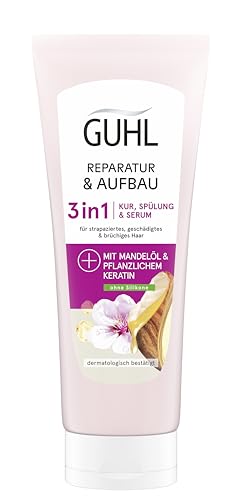Guhl Tiefen Aufbau 3 in 1 Kur, Spülung & Serum - Inhalt: 200 ml - Für vielseitig beanspruchtes, strapaziertes und geschädigtes Haar