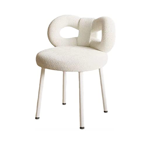 Taburete multifuncional de látex con respaldo alto y lazo, para sala de maquillaje, sala de estar y dormitorio