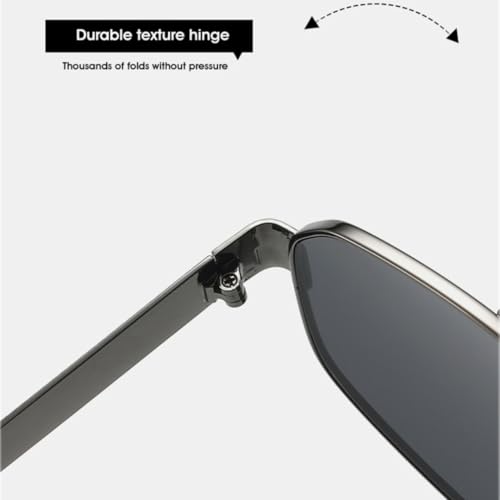 Lunettes de soleil polygone en métal à verres dégradés rétro chic - 5