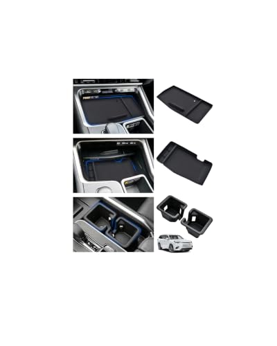 Image of 3PC Center Console Accessories for 2024-2026 Lexus TX (TX350 TX500h TX550h+), Non-Slip Silicone Cup Holder & Wireless Charging Mat & Storage Tray, Interior Liner Set Prevent Scratches Spills