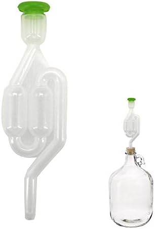 1 unid forma de S doble burbuja Airlock, unidireccional válvula de escape burbuja Airlock Homebrew fermentación para la fabricación de cerveza de
