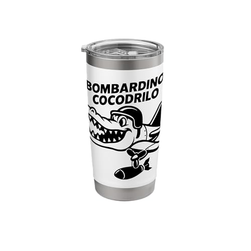 Bombardino Cocodrilo Italian Brainrot Meme Stainless Steel Insulated Tumbler