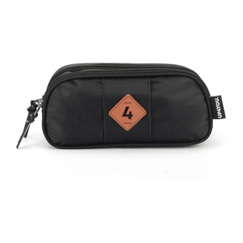 Estojo de Tecido, Up4you, 2 Zíperes, Preto - Luxcel