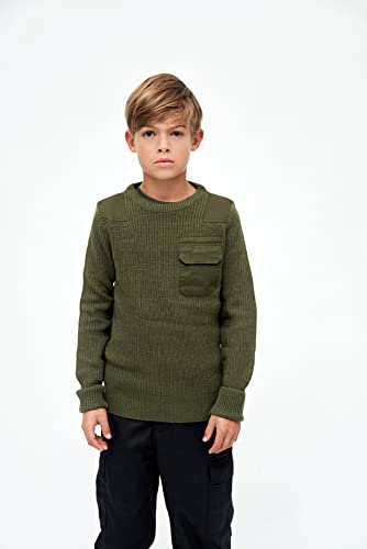 Brandit Kids BW Pullover sudadera negro para niños con tejido clásico militar 4