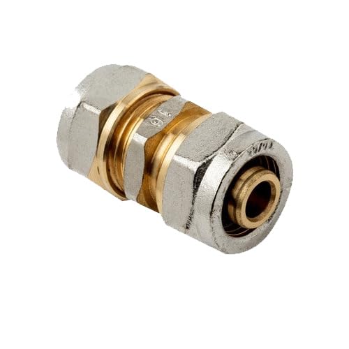 Suinga Manicotto per tubo multistrato di compressione 16 mm, senza bisogno di macchina crimpatrice, grigio.