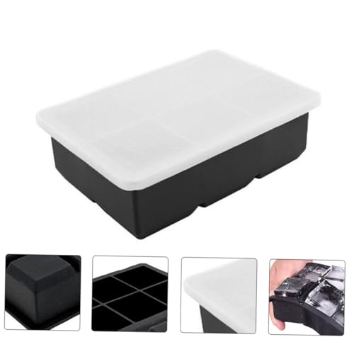 Molde para cubitos de hielo con tapa Negro BESPORTBLE miniatura 3