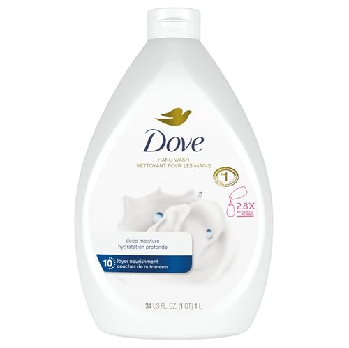 Image of Dove Advanced Care Hand Wash Deep Moisture for Soft, Smooth Skin More Moisturizers Than The Leading Ordinary Hand Soap, 34 oz, (Pack of 6)