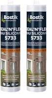 Bostik S733 Seal N Flex Bau Silicon braun 1K Silikon Dichtstoff 300ml Kartusche (Packung mit 2) – Ansicht 1