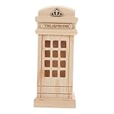 Tofficu 木製 貯箱 コイン貯ポット 電話ボックス設計 現コンテナボックス 小銭入れケース 大容量 木製現コンテナ 壊れない貯箱 取り出しやすい設計