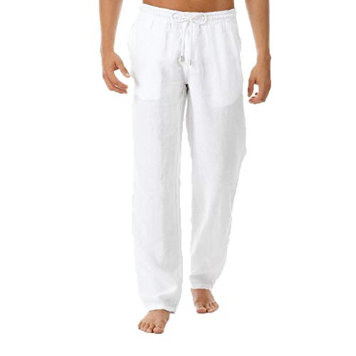 Pantalones Largos para Hombre Casuales Yoga Pantalones Deportivos Algodón de Color sólido Moda Pantalón Polainas para Danza Yoga Fitness Pantalones Casuales riou Cover