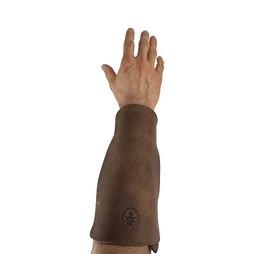 Valhalla Gear, Archery Arm Guard Handmade From Full Grain Leather - Forearm Protector, Adjustable Straps, Archer Essentials - Bourbon Brown #TOP3