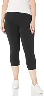 Just My Size Women's Plus-Size Stretch Jersey Capri, Black, 2X