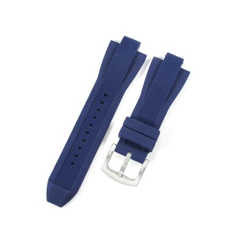 Compatible With Michael Kors MK8184 8729 9020 Sport Diving Watch Strap Accessories With Tool(Blue-Silver)