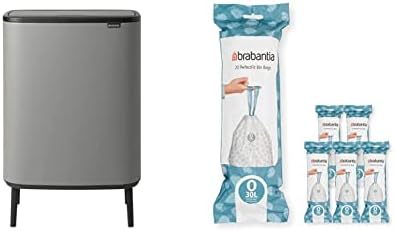 Brabantia Bo Touch Bin HI - 1 x 60 Litre Inner Bucket (Matt Black) Waste/Recycling Kitchen Bin