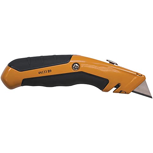 Klein Tools 44133 Heavy Duty Utility Knife, Retractable, Adjustable, With Wire Stripper, Klein-Kurve Handle #TOP4