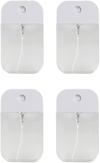 4 Pcs White Spray Bottles 50Ml Clear Portable Card Spray Bottles Hand Sanitizer Bottles Empty Plastic Perfume Atomizer Vials for Female