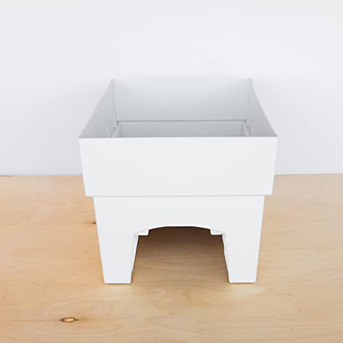 Bloem Finley Deck Rail Rectangle Planter: 24" - Casper White - Matte Finish, Fits Rail Sizes 3"-6", 100% Recycled Plastic Box, For Indoor And Outdoor Use, Gardening, 7.5 Gallon Capacity #TOP5