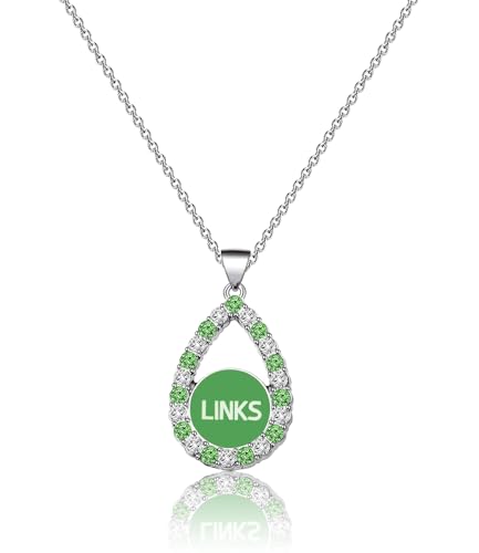 Sorority Paraphernalia Gift for Women Rhinestone Sorority Necklace Greek Sorority Jewelry Sisterhood Gift for Soror Sister (Links Necklace)
