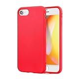 iPhone 7 Red Case/iPhone 8 Red Case, technext020 Shockproof Ultra Slim Fit Silicone TPU Soft Gel Rubber Cover Shock Resistance Protective Back Bumper for iPhone 7 / iPhone 8 Red
