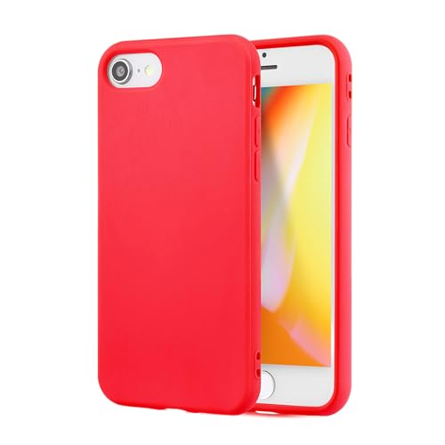 iPhone 7 Red Case/iPhone 8 Red Case, technext020 Shockproof Ultra Slim Fit Silicone TPU Soft Gel Rubber Cover Shock Resistance Protective Back Bumper for iPhone 7 / iPhone 8 Red