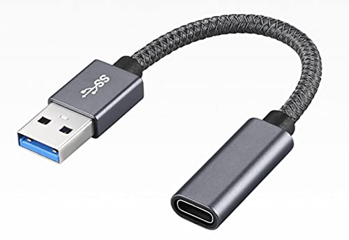 Image of innov8 USB C Female to USB 3.0 A Male Cable, USB 3.1 5Gbps Type C to USB 3.0 Type A Male Charging Extension Cable Adapter - 0.1m