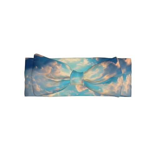 Cloudy Sky Baby Bow Headband. Comfortable baby headband, suitable for daily wear and photo props.