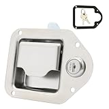 JGAUMPart Tool Box Latch Truck 4-3/8' x 3-1/4' Paddle Lock Replacement Handle Latches with 2 Keys for Truck, RV, Trailer, UTV, ATV,SUV Toolbox, Dog Box