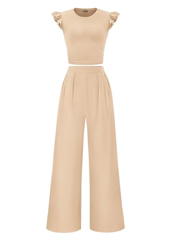 KIRUNDO Two Piece Sets For Women Dressy 2026 Summer Cap