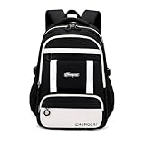 Poznjo Womens College Backpacks Large Capacity Laptop Backpack Kawaii College Style Black