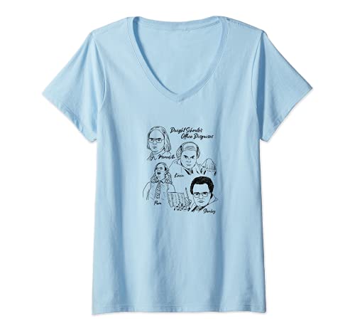 Mujer The Office Disfraces de oficina de Dwights Camiseta Cuello V