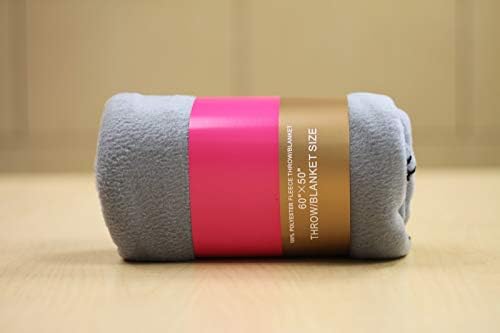 YourFleece Gray Fleece Throw Blanket