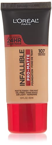 L'Oreal Paris Infallible Pro-Matte Foundation, Fresh Beige [107] 1 oz