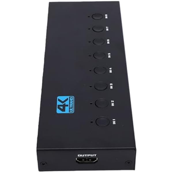8-портовый HDMI 4K 30 Гц HDMI 8-в-1 с пультом дистанционного управления HDR HDCP 3D 1080 P Selector Splitter для ПК ТВ ноутбука проектора Plug and Play