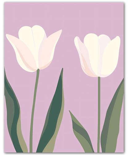 Poster de tulipe pastel lavande pour sublimer votre interieur de douceur