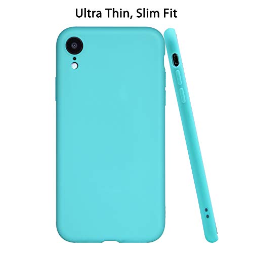Wisdompro Iphone Xr Case, Bundle Of 5 Pack Extra Thin Slim Jelly Soft Tpu Gel Protective Case Cover For Apple Iphone Xr (Black, Aqua Blue, Naked Skin Pink, Yellow, Red)- Candy Color #TOP5